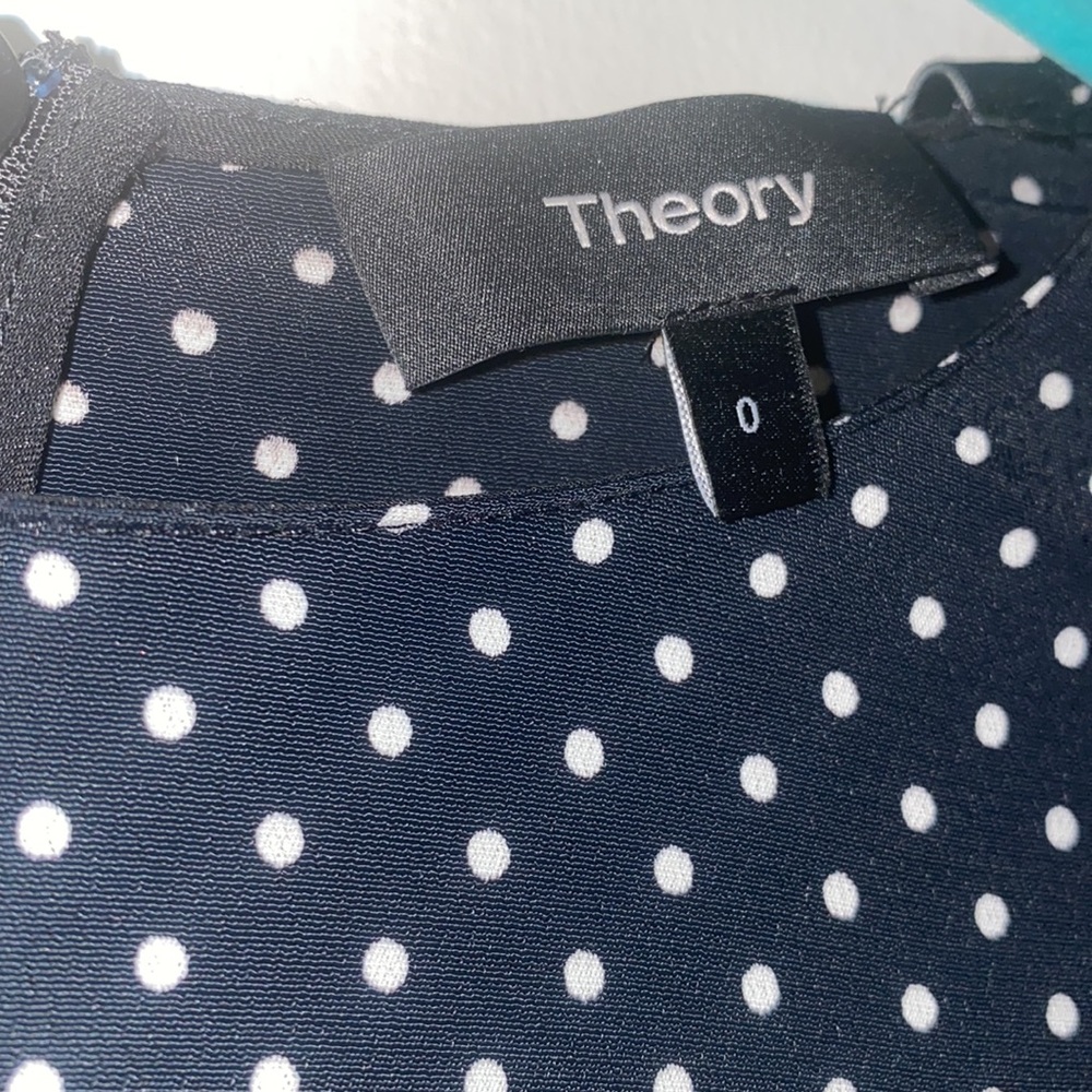 THEORY crew dress polka dot size 0 NWT - Picture 6 of 10